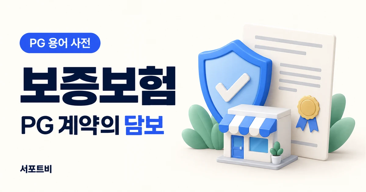 보증보험 — PG 계약의 담보 | 서포트비
